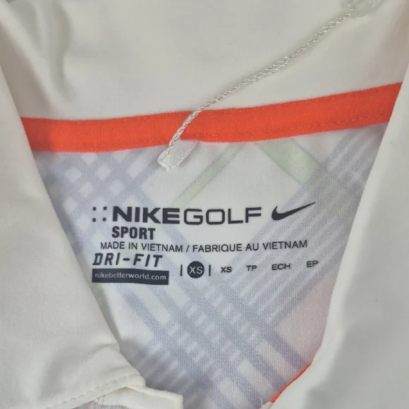 Nike Green and Purple Polo Shirt Sporty Plaid Design - Picture 2 of 6